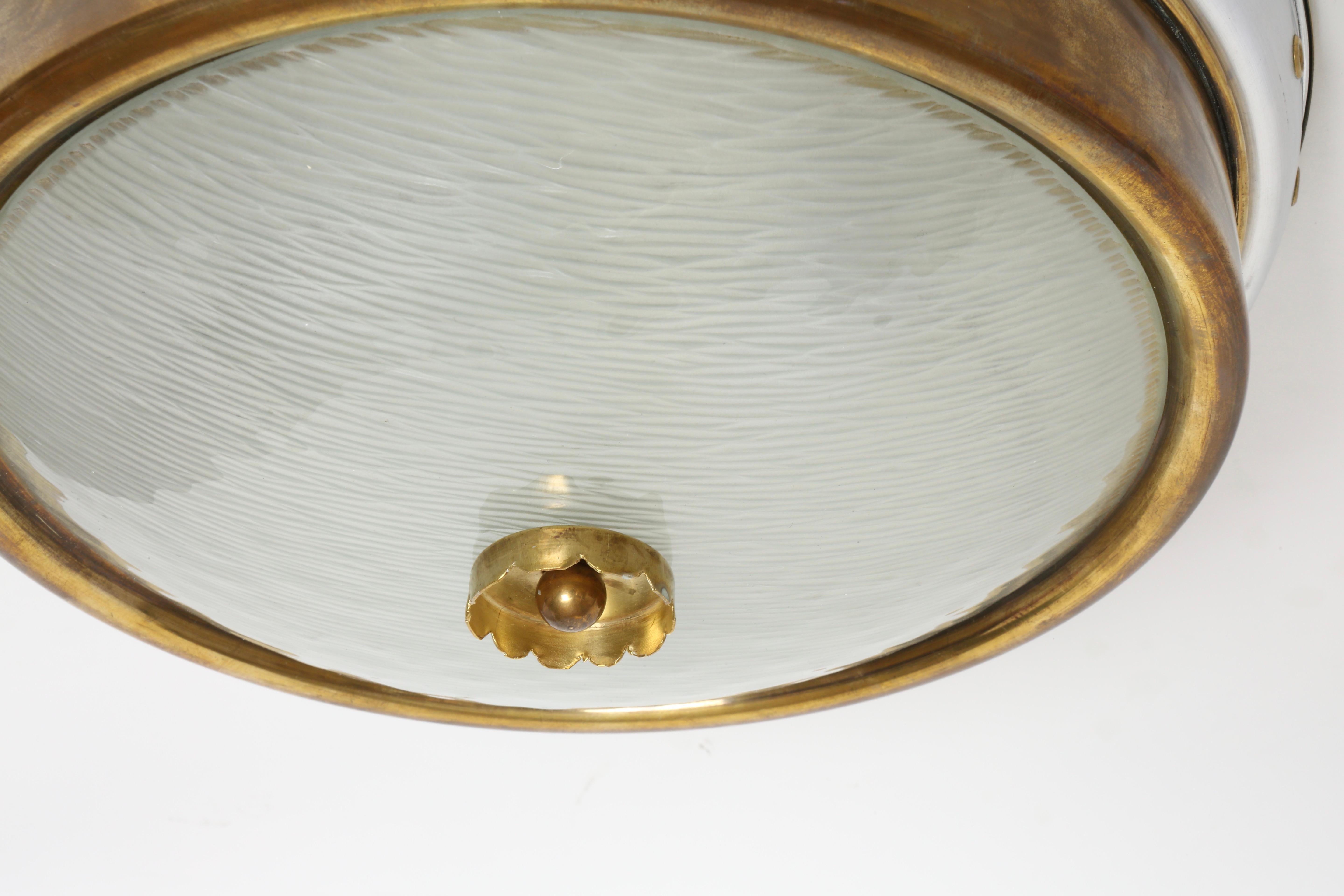 Italian flush mount ceiling light, circa 1960s 2