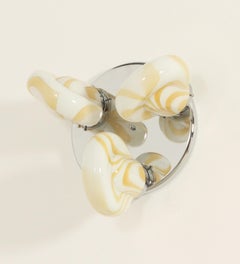 Italian Flush Mount with Mazzega Glass Pieces, 1970's