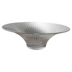 Italian Fluted Crystal Platter / Fruit Bowl by RCR, 20th Century