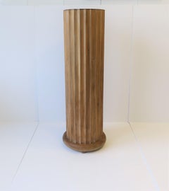 Italian Fluted Wood Pillar Column Pedestal Stand