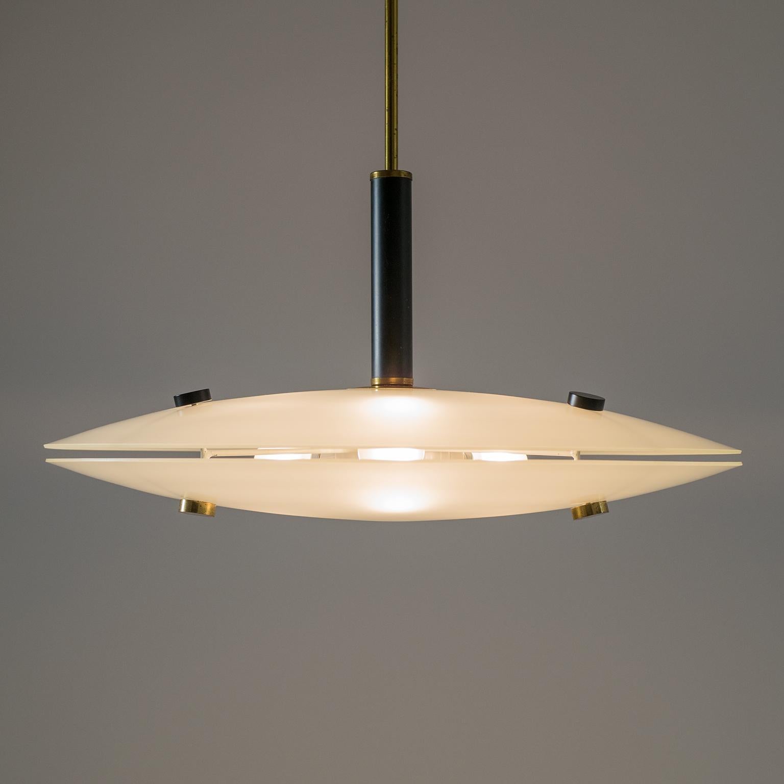Mid-Century Modern Italian 'Flying Saucer' Chandelier, circa 1960