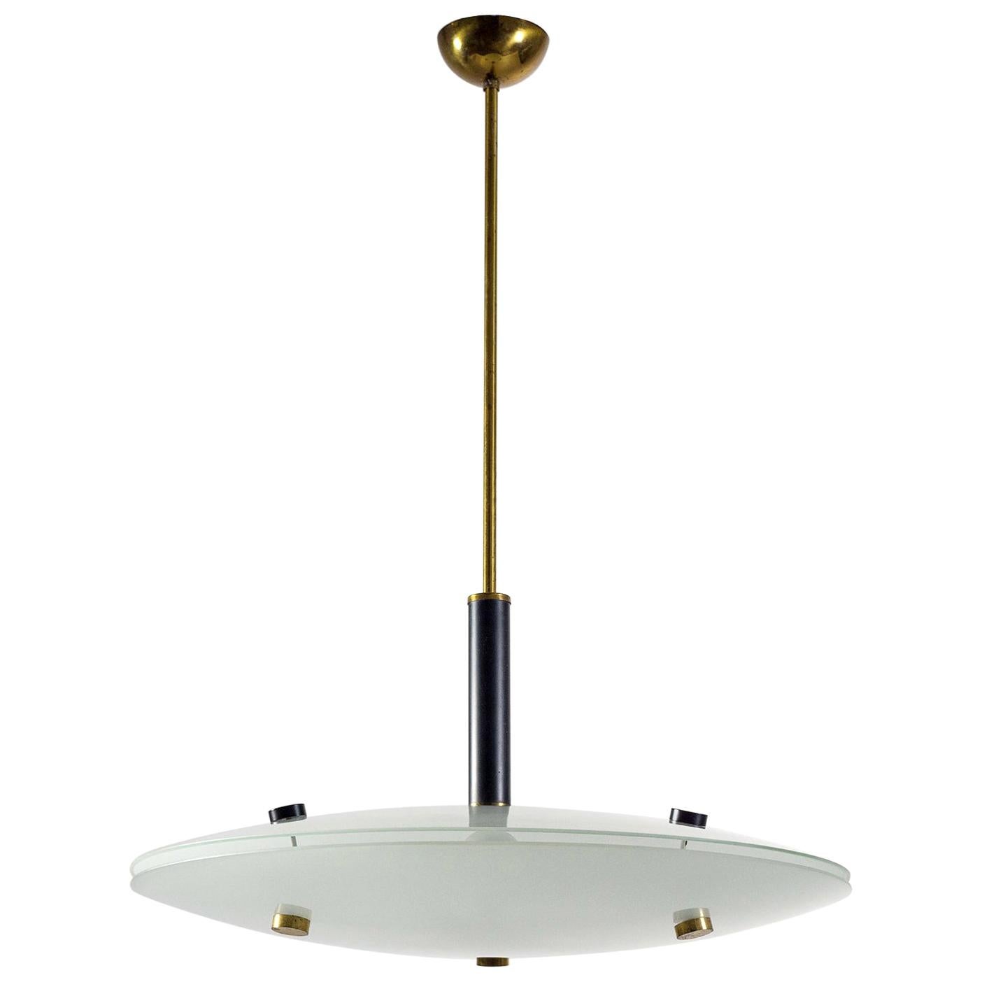 Italian 
Flying Saucer
 Chandelier, circa 1960