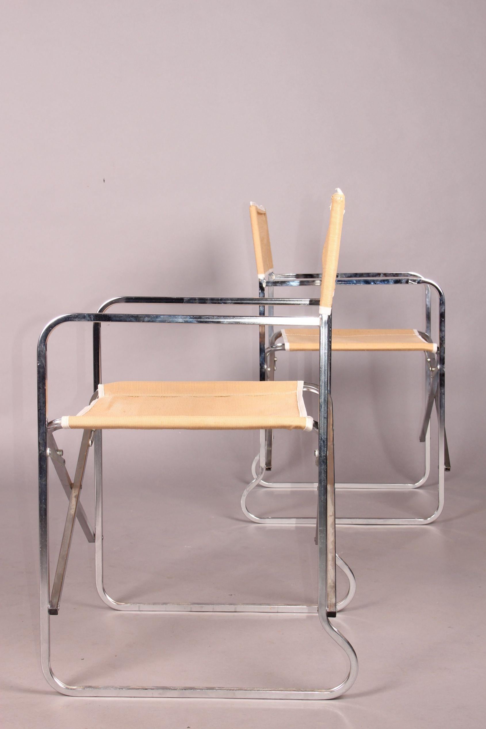 Metal Italian Folding Armchairs