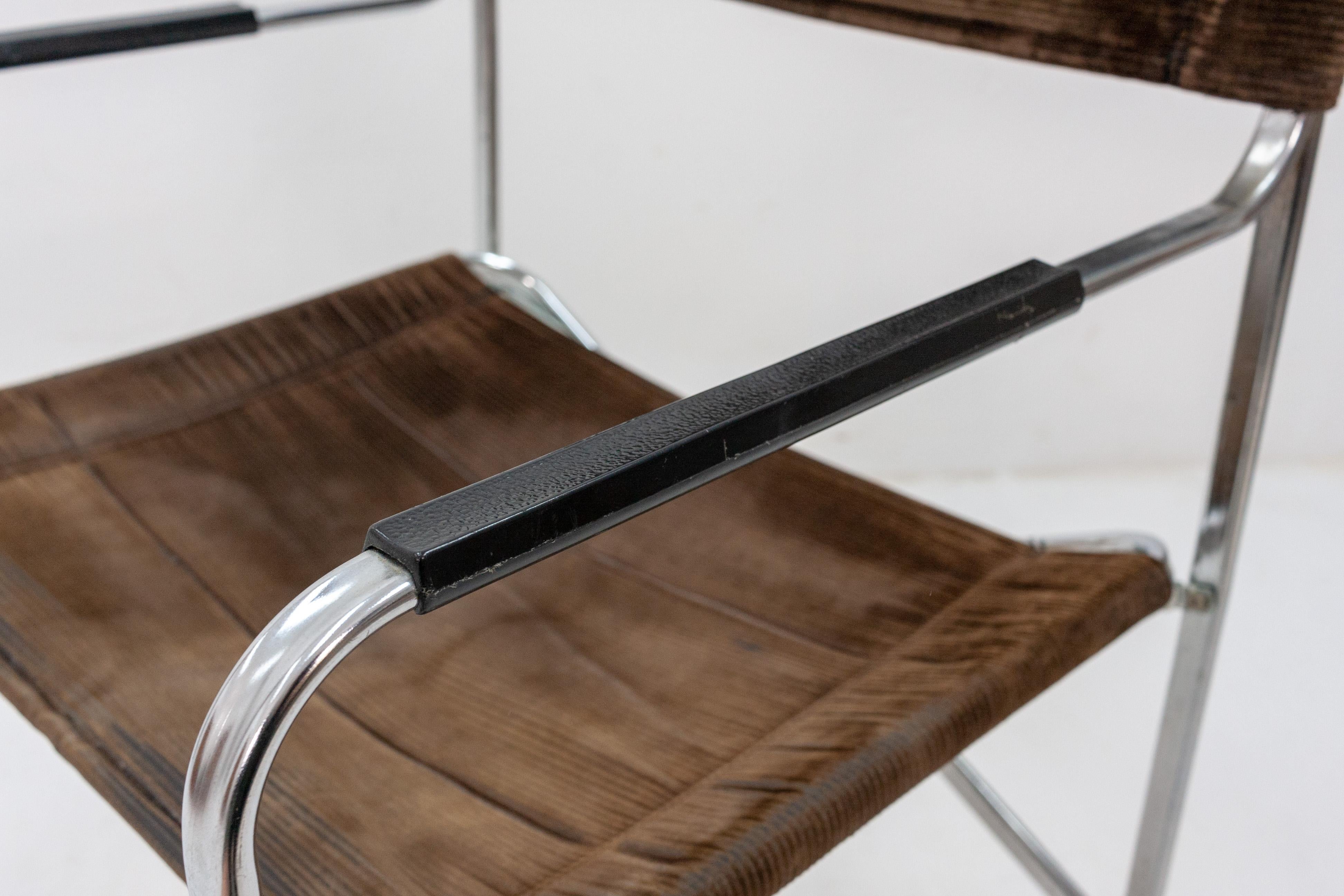 Mid-Century moderno Sedia pieghevole italiana nello stile della sedia 