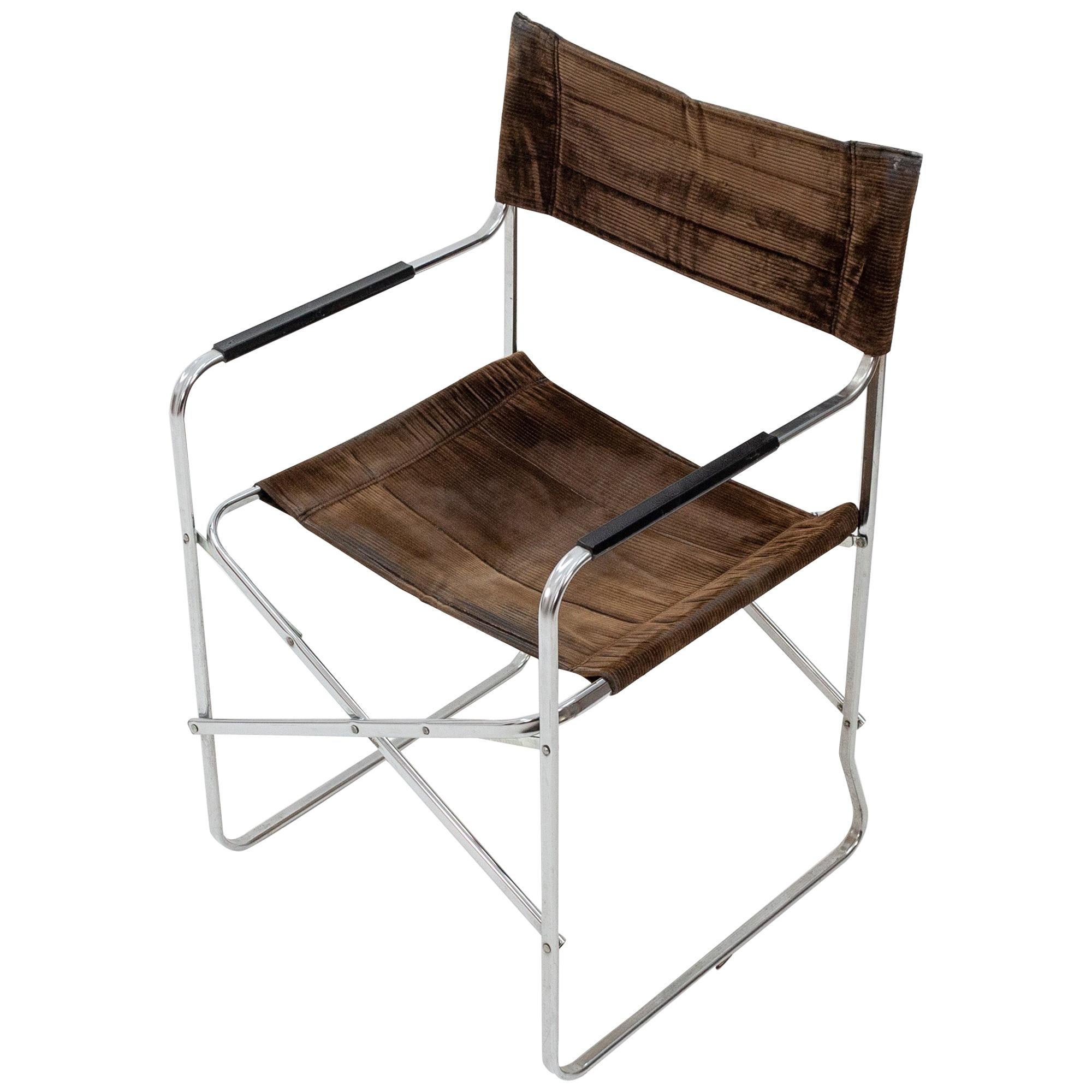 Italian Folding Chair in the Style of Gae Aulenti's 'April' Chair