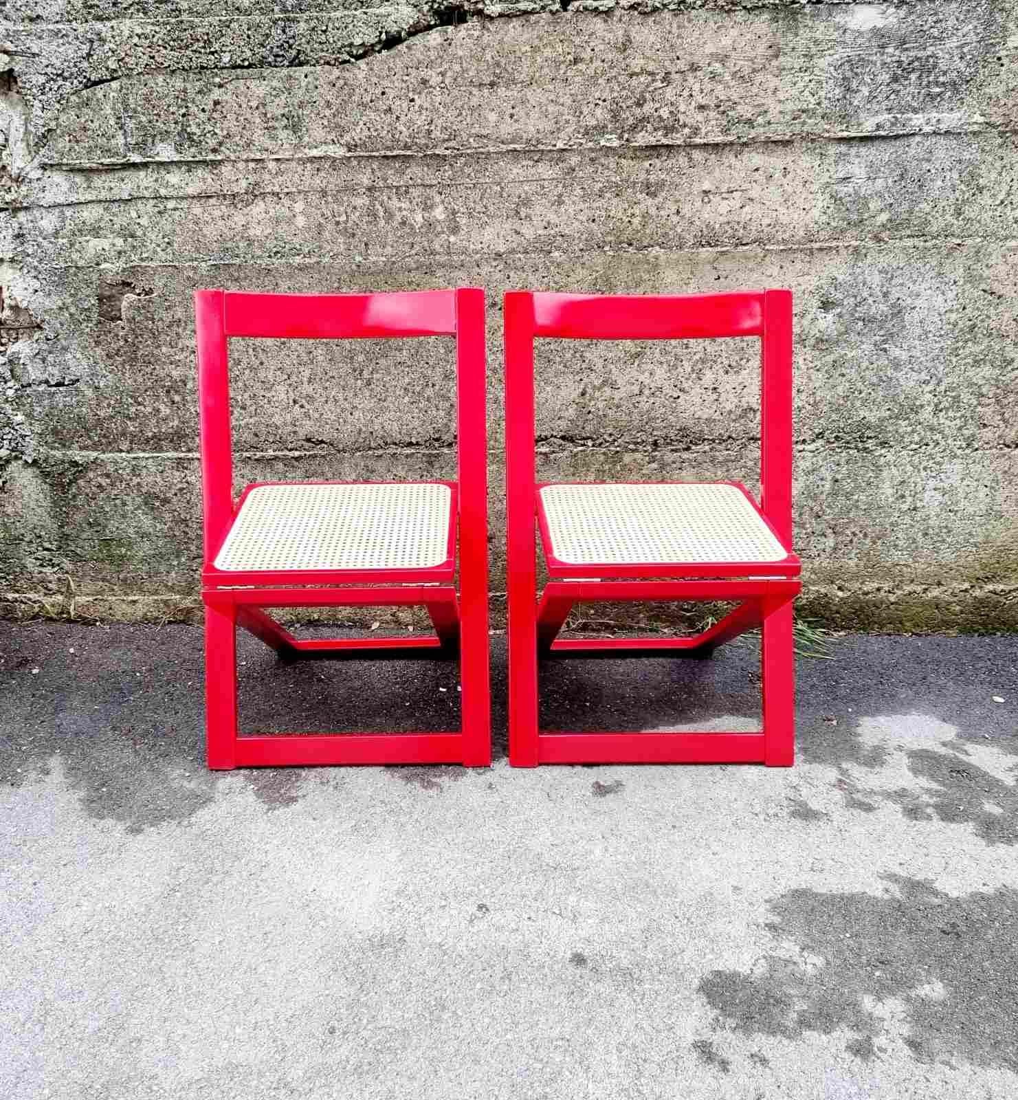 Italian Folding Chairs by Aldo Jacober & Pierangela Daniello for Bazzani, Italy 4
