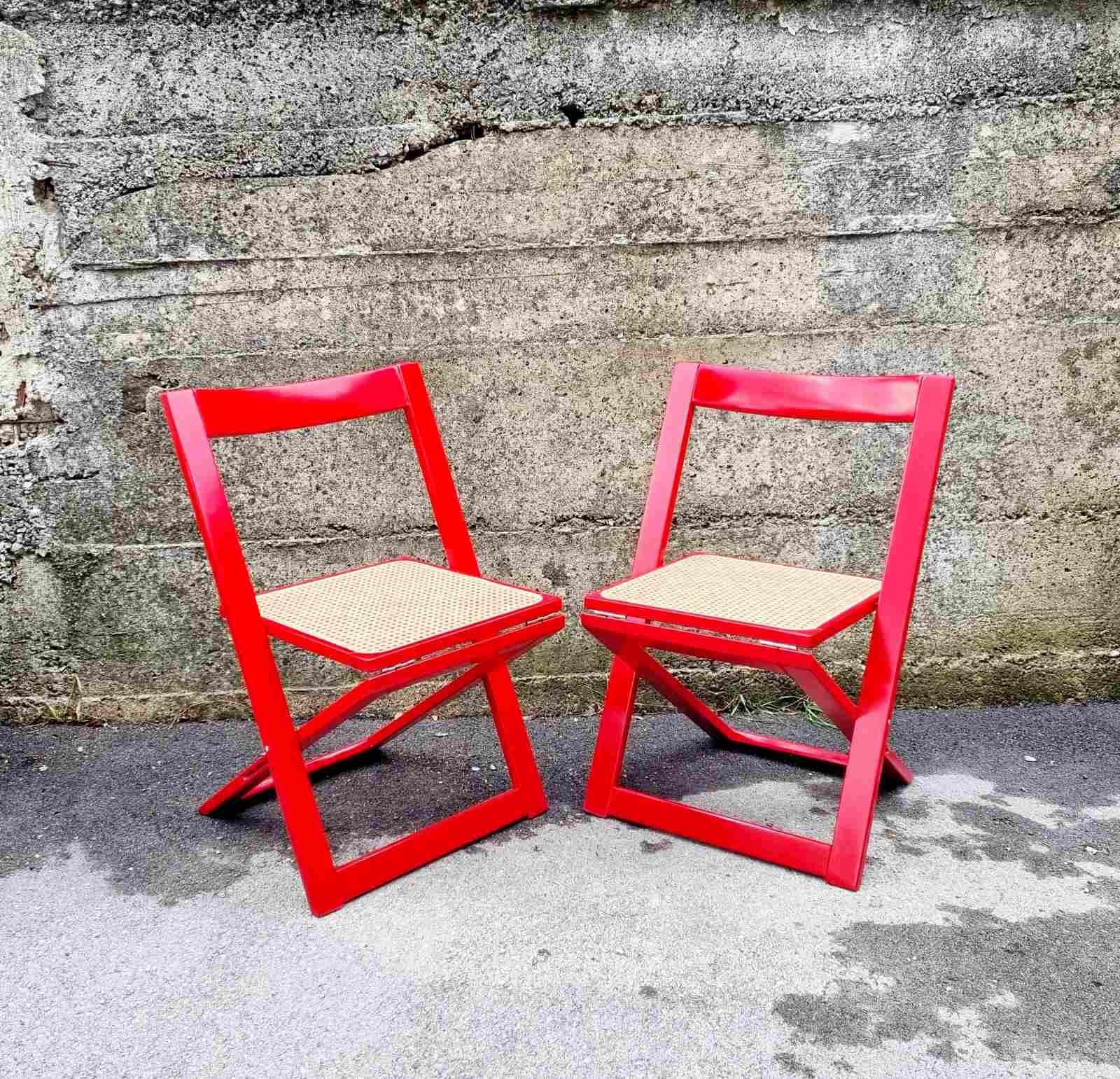 Italian Folding Chairs by Aldo Jacober & Pierangela Daniello for Bazzani, Italy 5