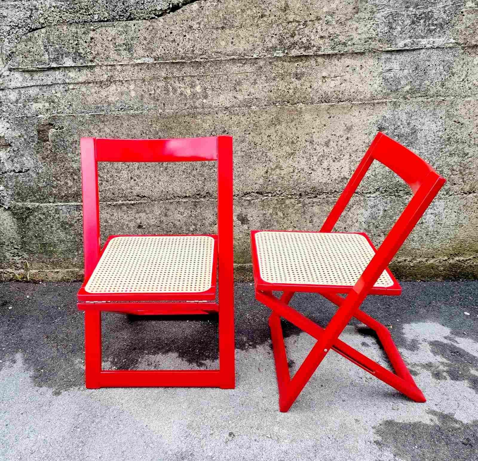 Italian Folding Chairs by Aldo Jacober & Pierangela Daniello for Bazzani, Italy 1
