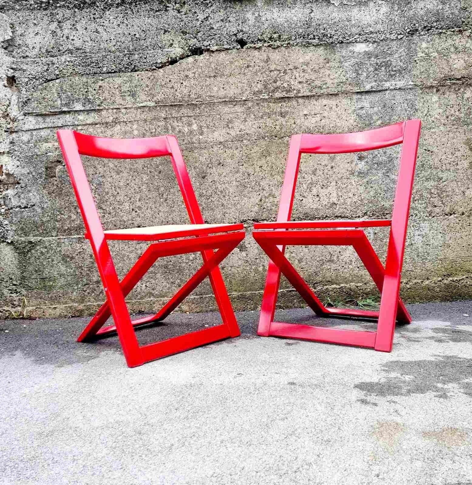 Italian Folding Chairs by Aldo Jacober & Pierangela Daniello for Bazzani, Italy 2
