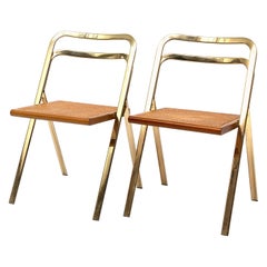 Chaises pliantes italiennes par Giorgio Cattelan pour Cidue:: 1970