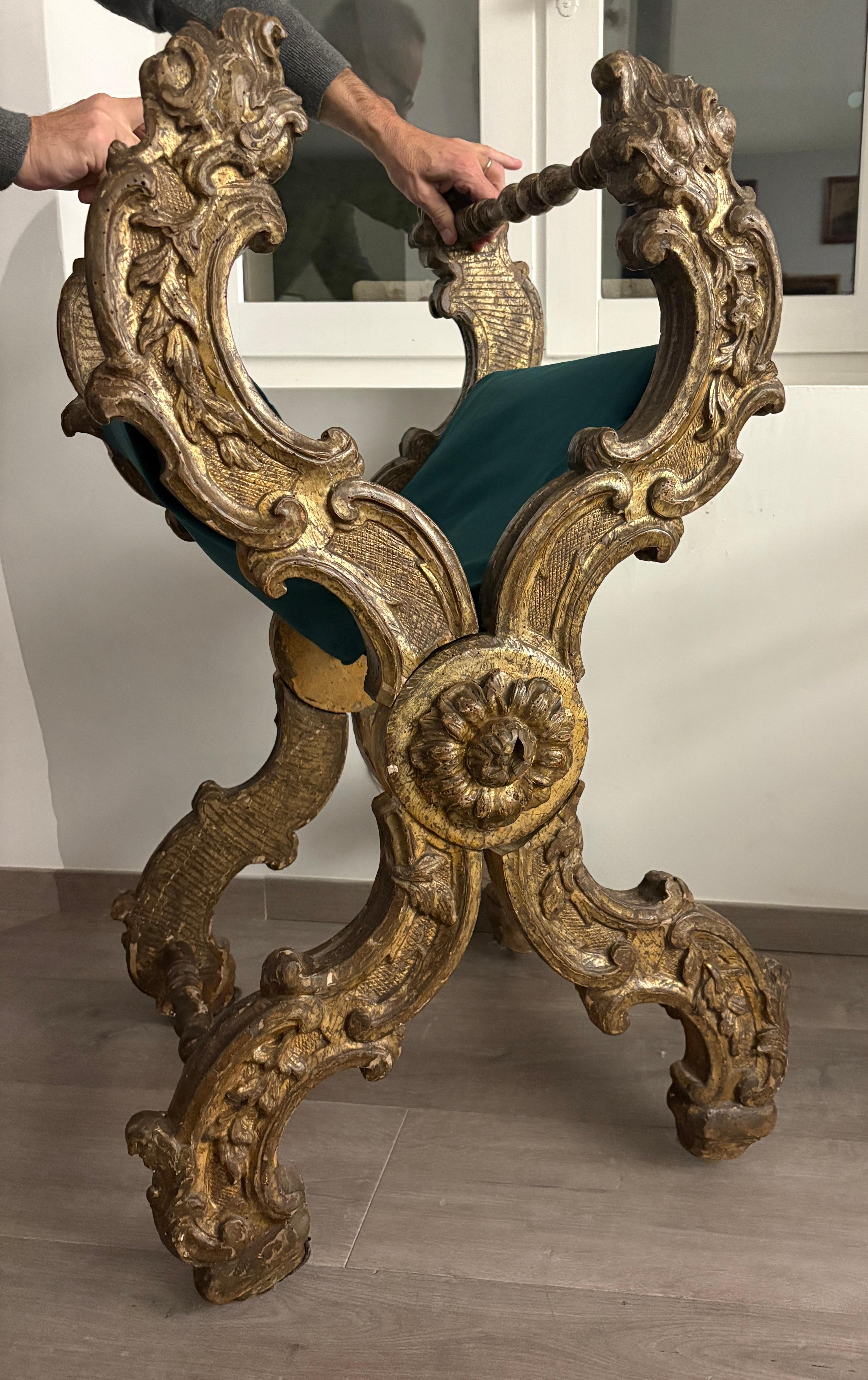 Louis XIV Italian Folding Stool For Sale