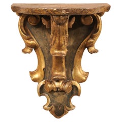 Italian Foliate-Carved Bracket, Small Shelf