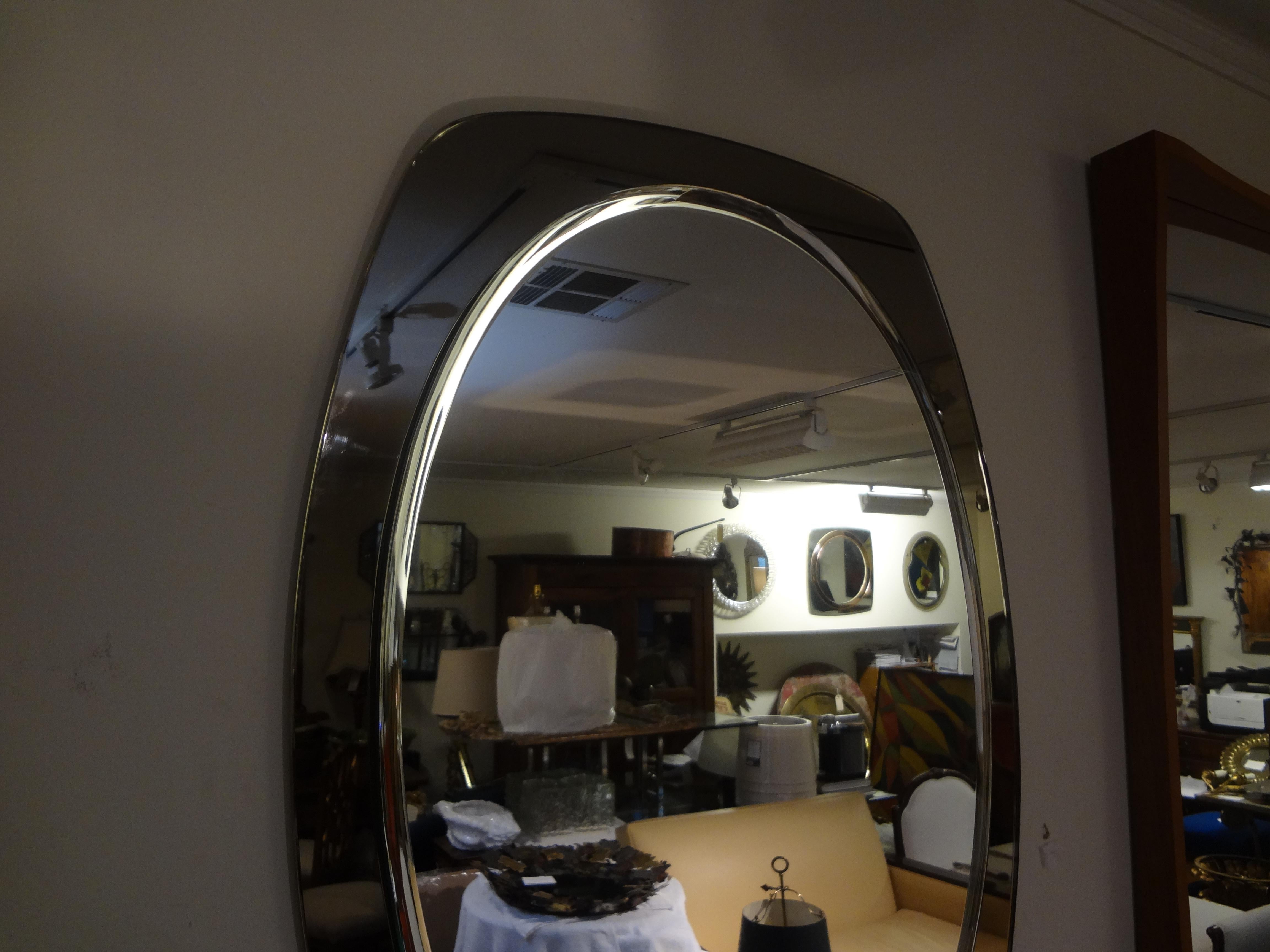 Mid-20th Century Italian Fontana Arte Inspired Beveled Mirror
