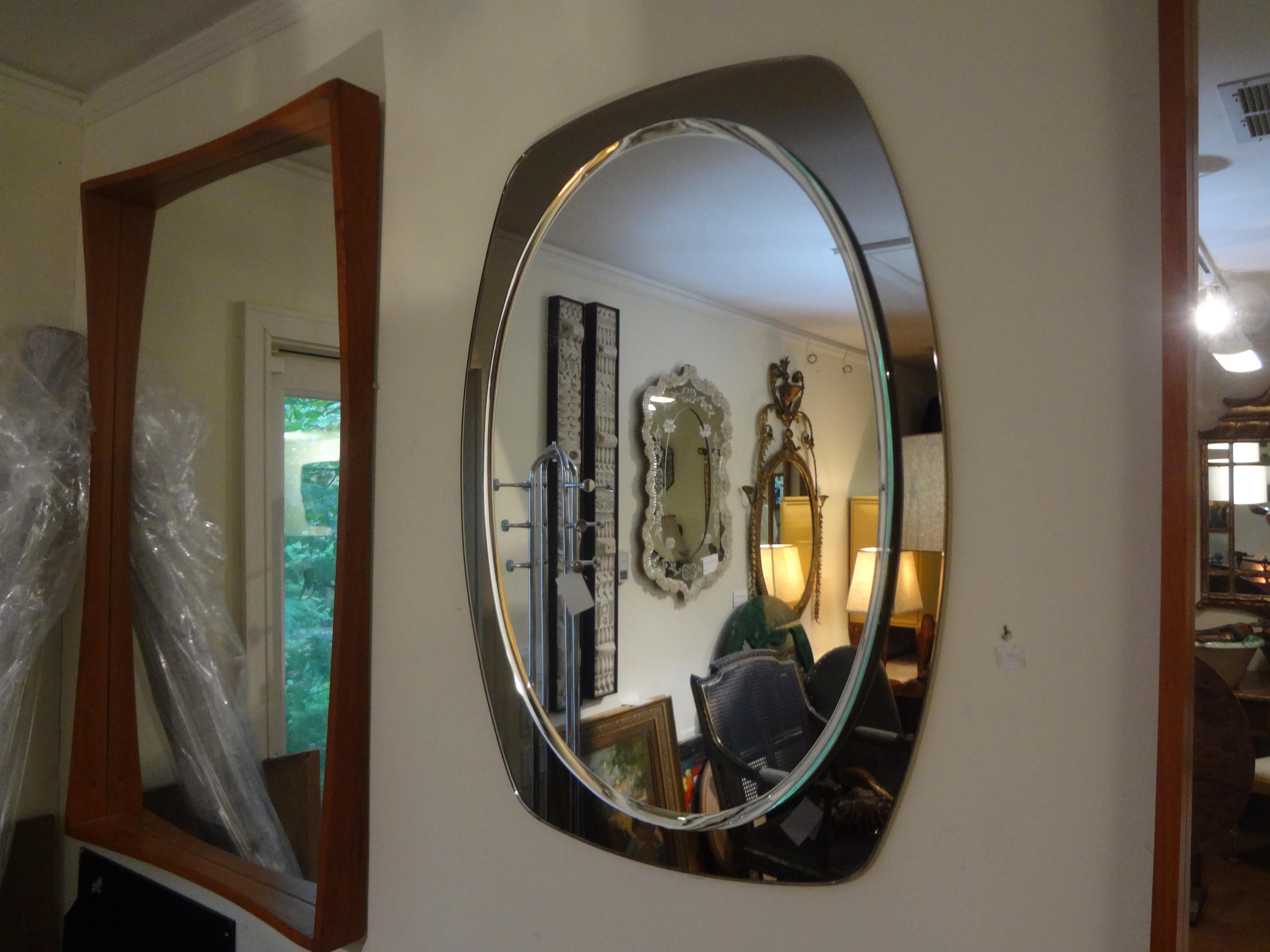 Italian Fontana Arte Inspired Beveled Mirror 1