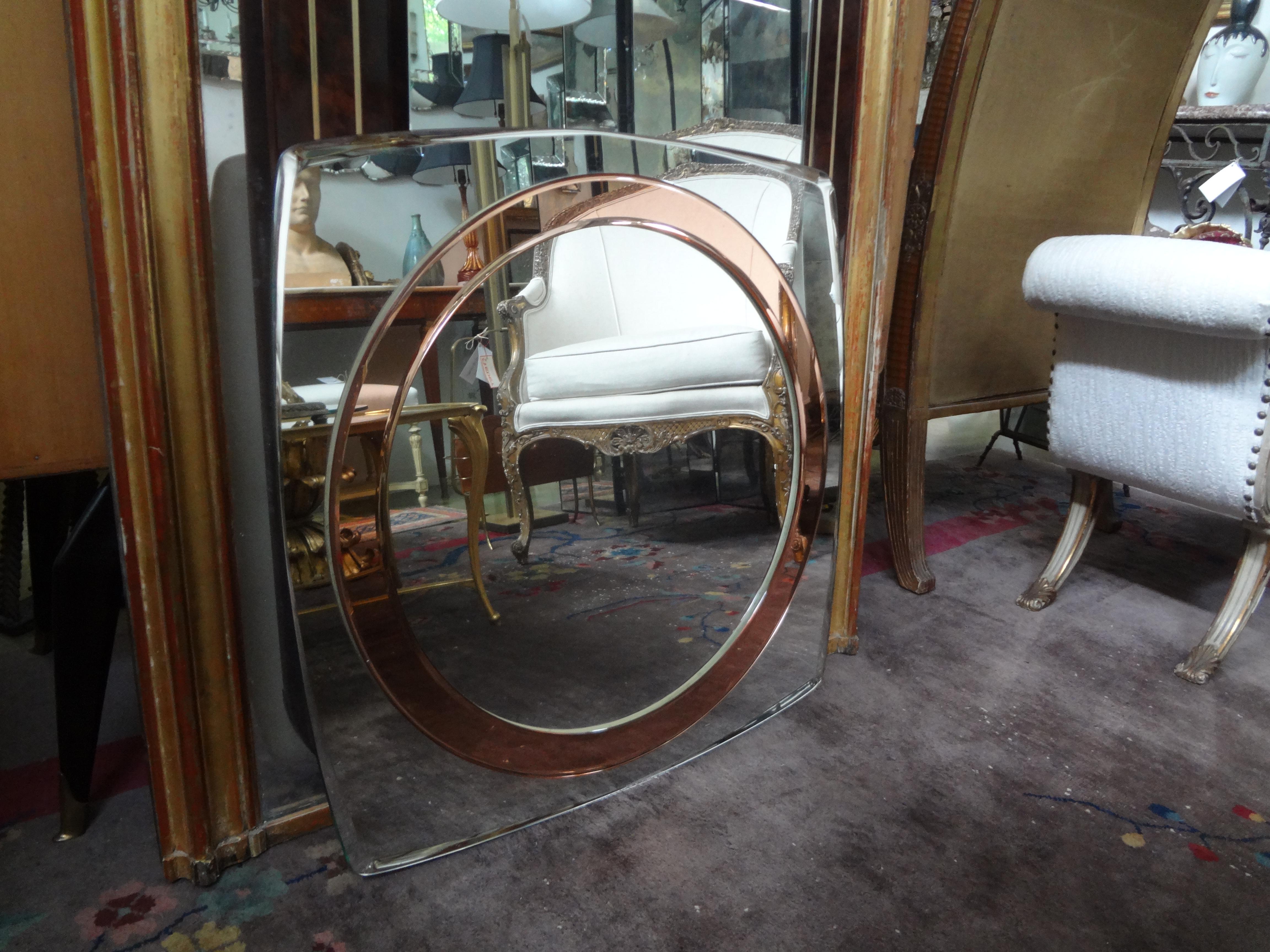 Mid-20th Century Italian Fontana Arte Inspired Square Beveled Mirror