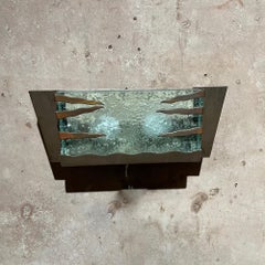 Applique murale italienne Fontana Arte Déco avec cadre en laiton sculpté, Italie, années 1940