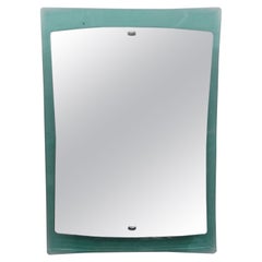 Italian Fontana Arte Style Curved Glass Mirror