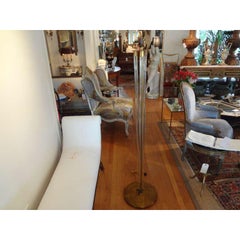 Italian Fontana Arte Style Murano Glass and Bronze Floor Lamp