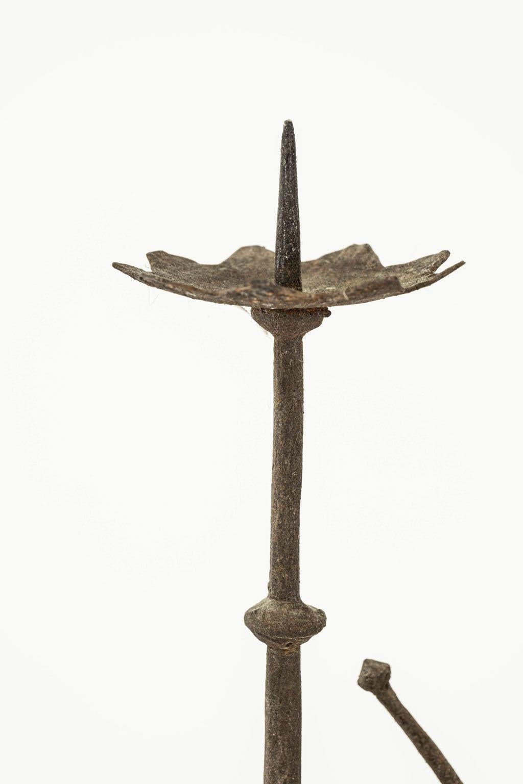 19th Century Italian Forged Iron Candelabra