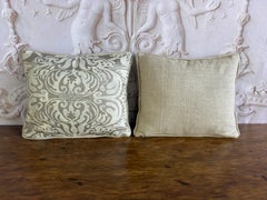 Italian Fortuny Damask Pillows, Couture Textile Art, Custom Made, New