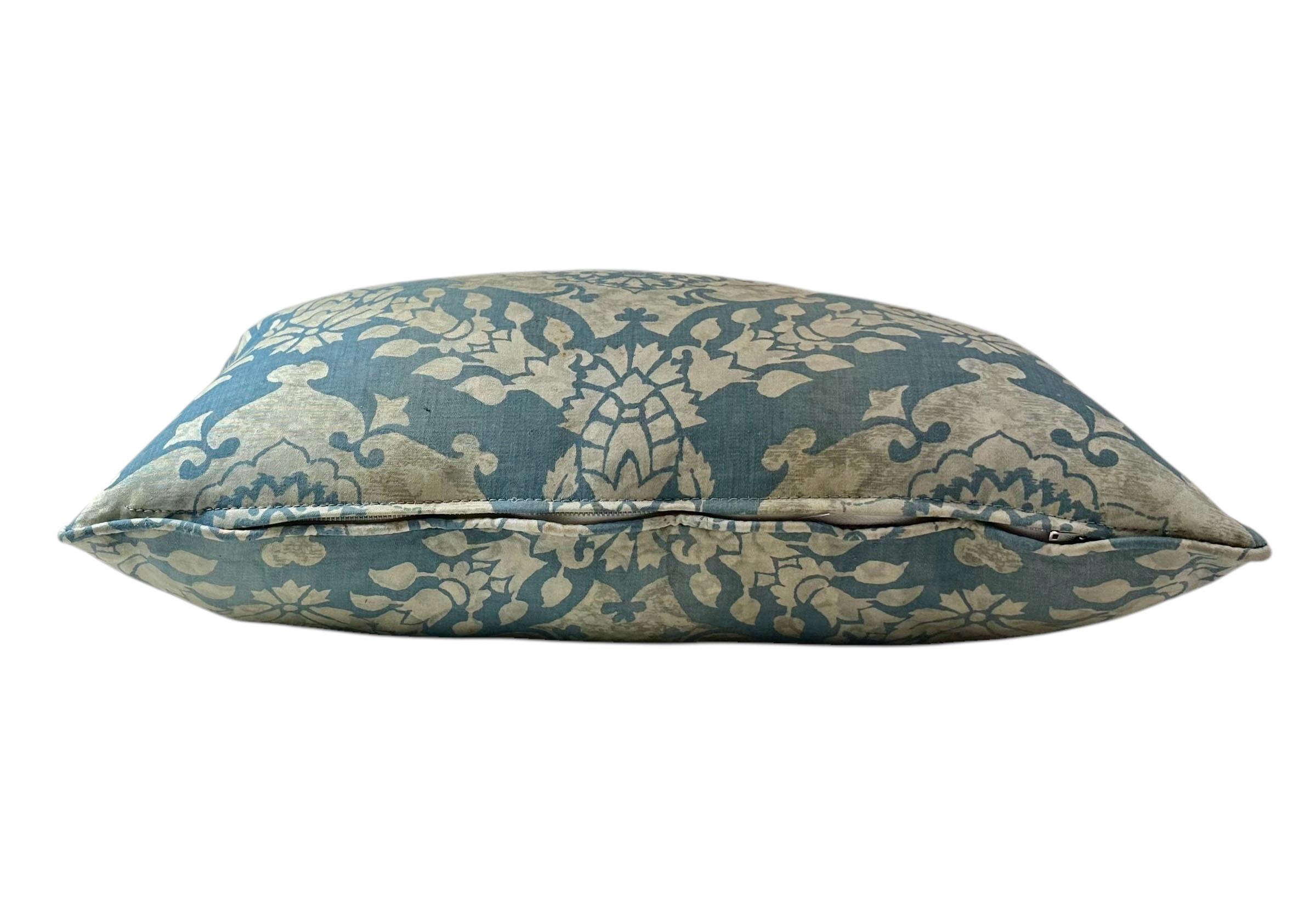 Italian Fortuny Vintage Pillow For Sale 1
