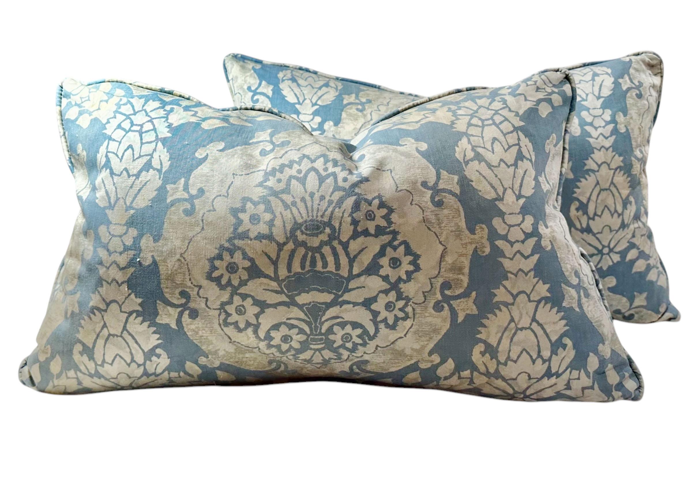 Italian Fortuny Vintage Pillow For Sale 2