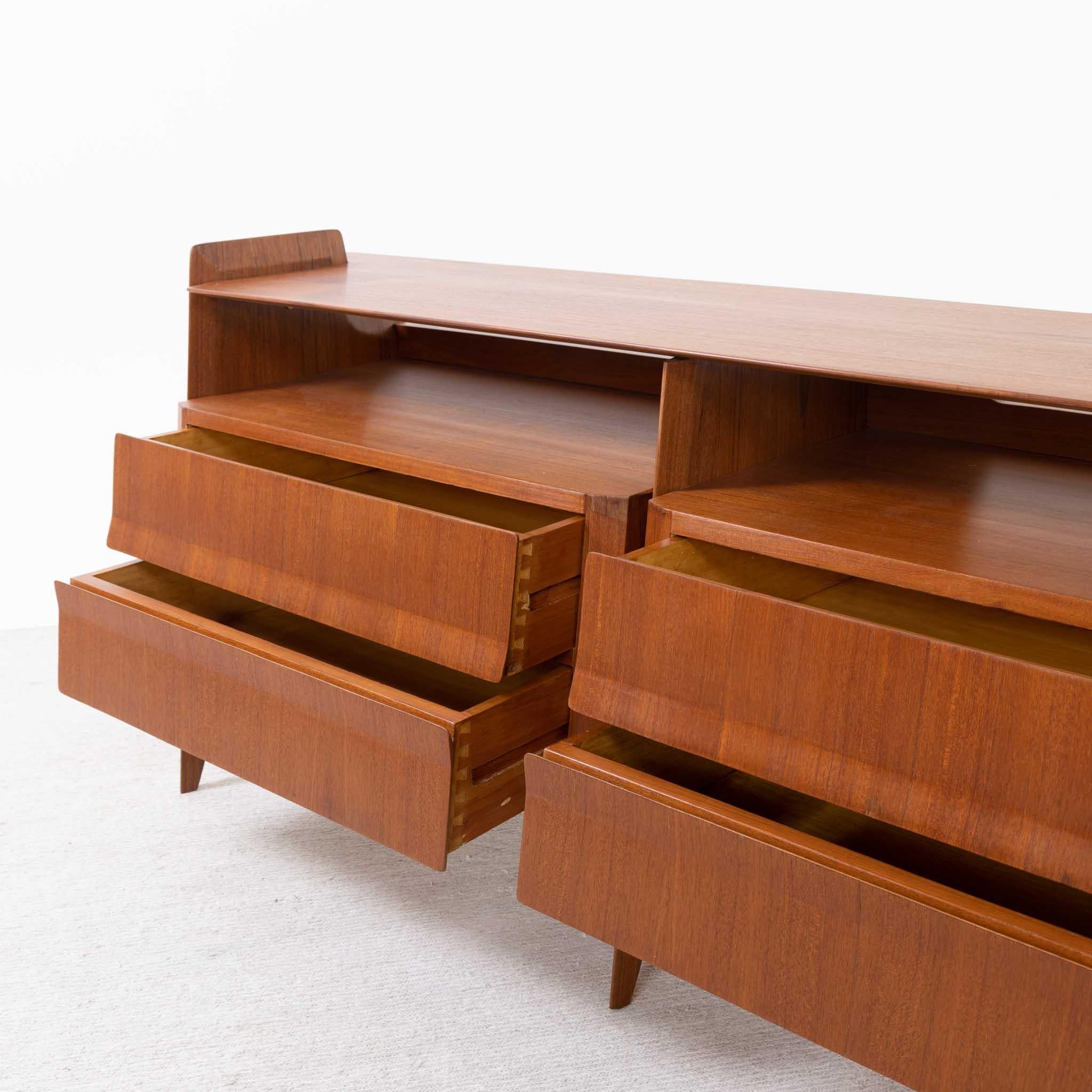 Mid-Century Sideboard or Dresser, four drawers, Italy 1950s For Sale 2