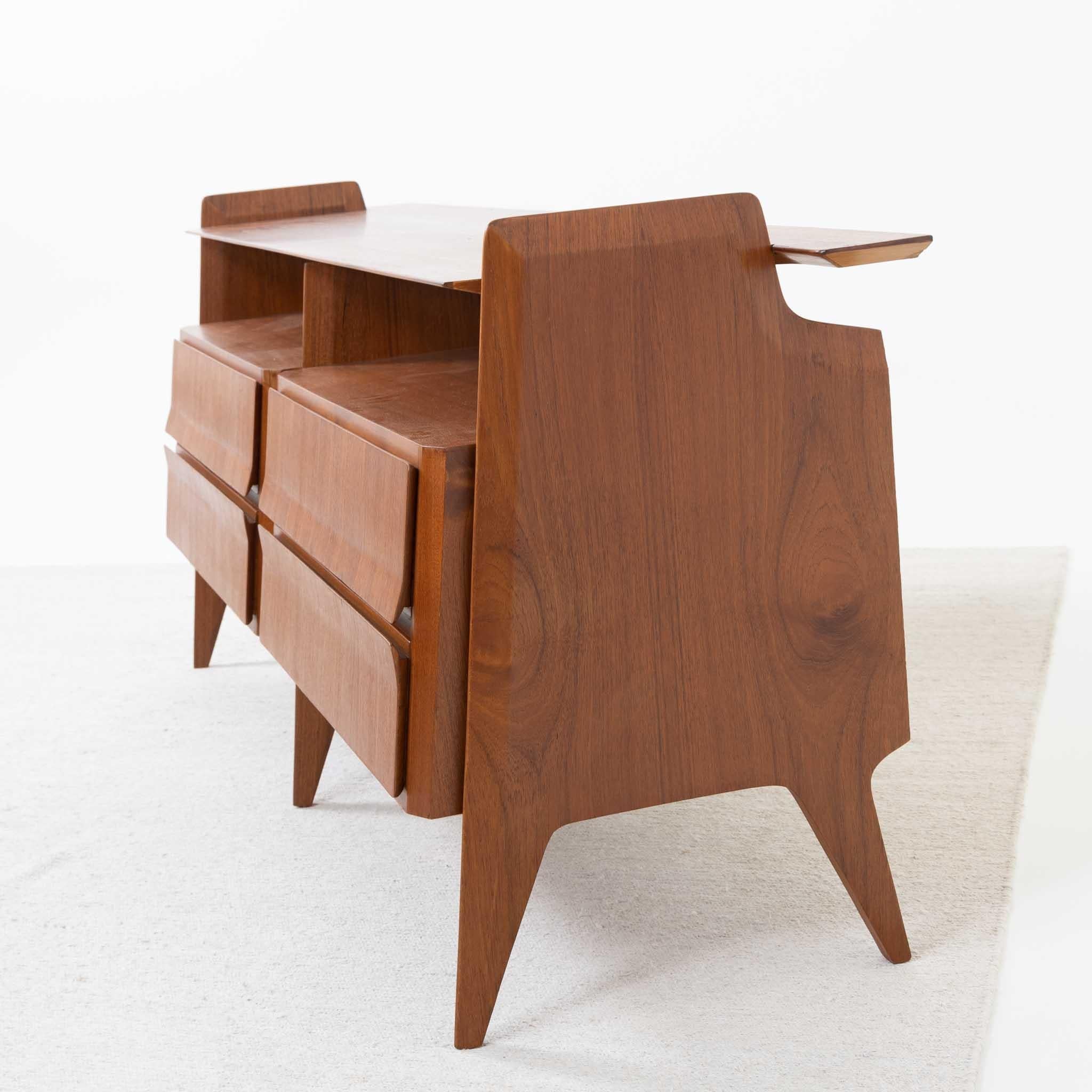 Mid-Century Sideboard or Dresser, four drawers, Italy 1950s For Sale 3