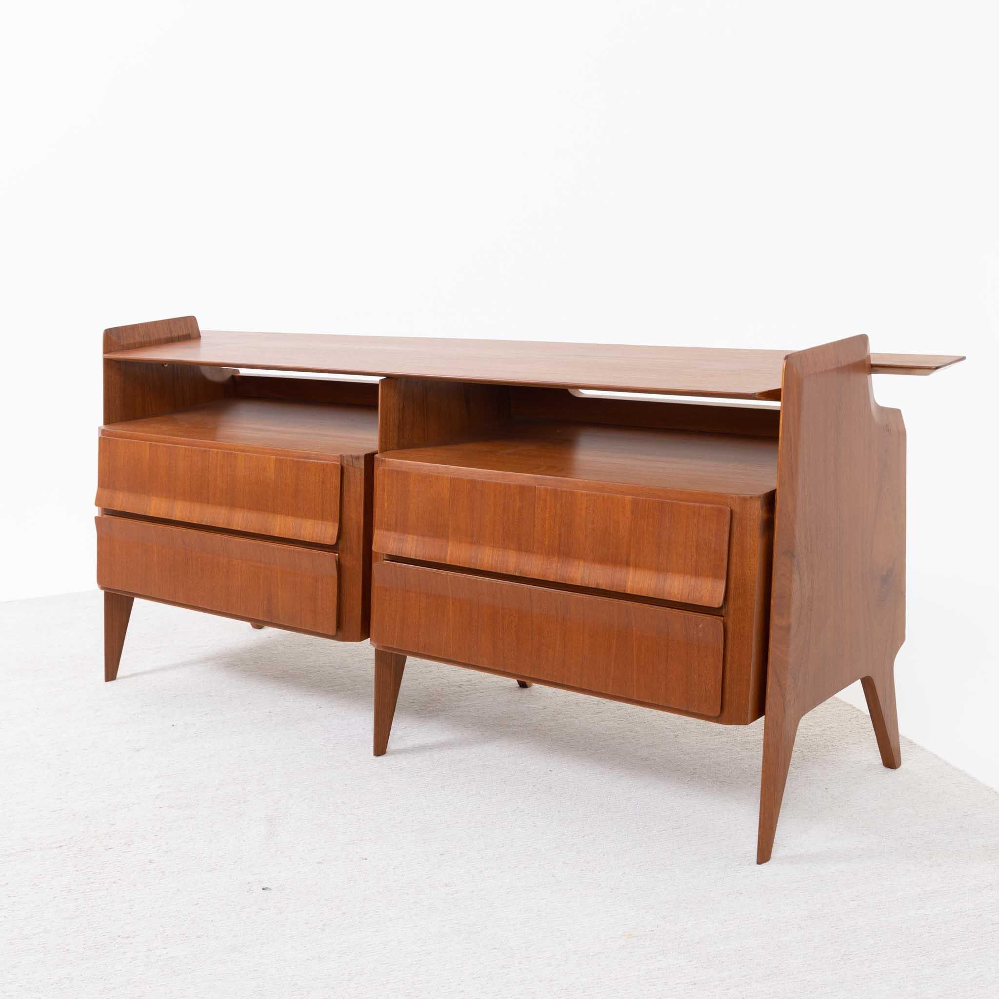 Italian Mid-Century Sideboard or Dresser, four drawers, Italy 1950s For Sale