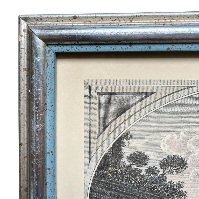 Italian Framed Lithograph Prints or Etchings - A Pair by Borghese  For Sale 5