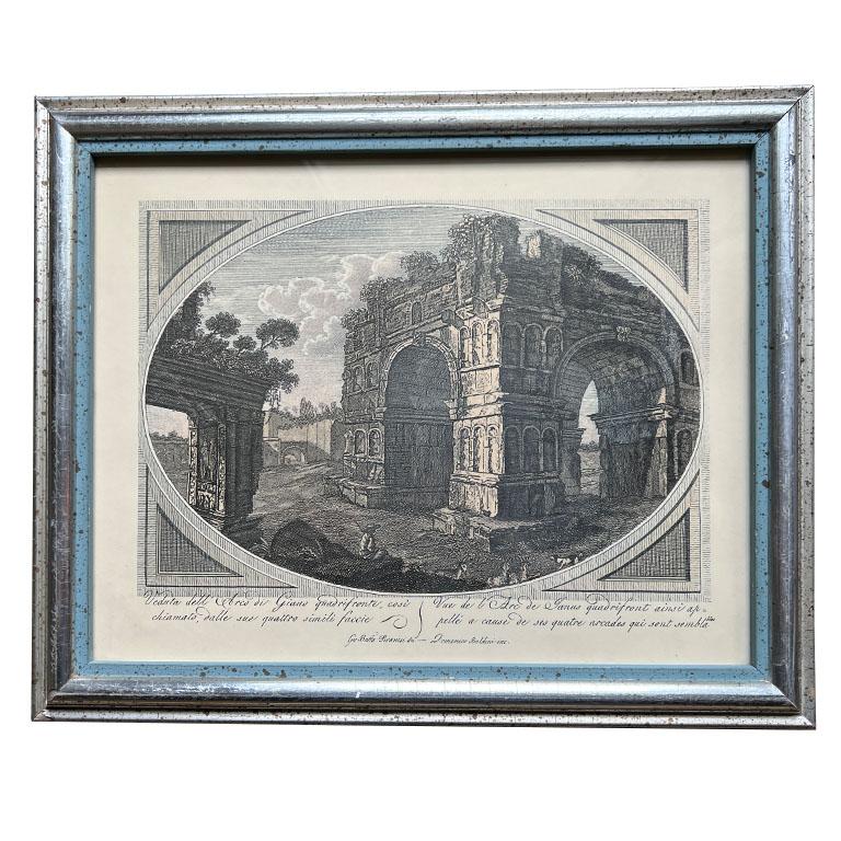 Italian Framed Lithograph Prints or Etchings - A Pair by Borghese  For Sale 2