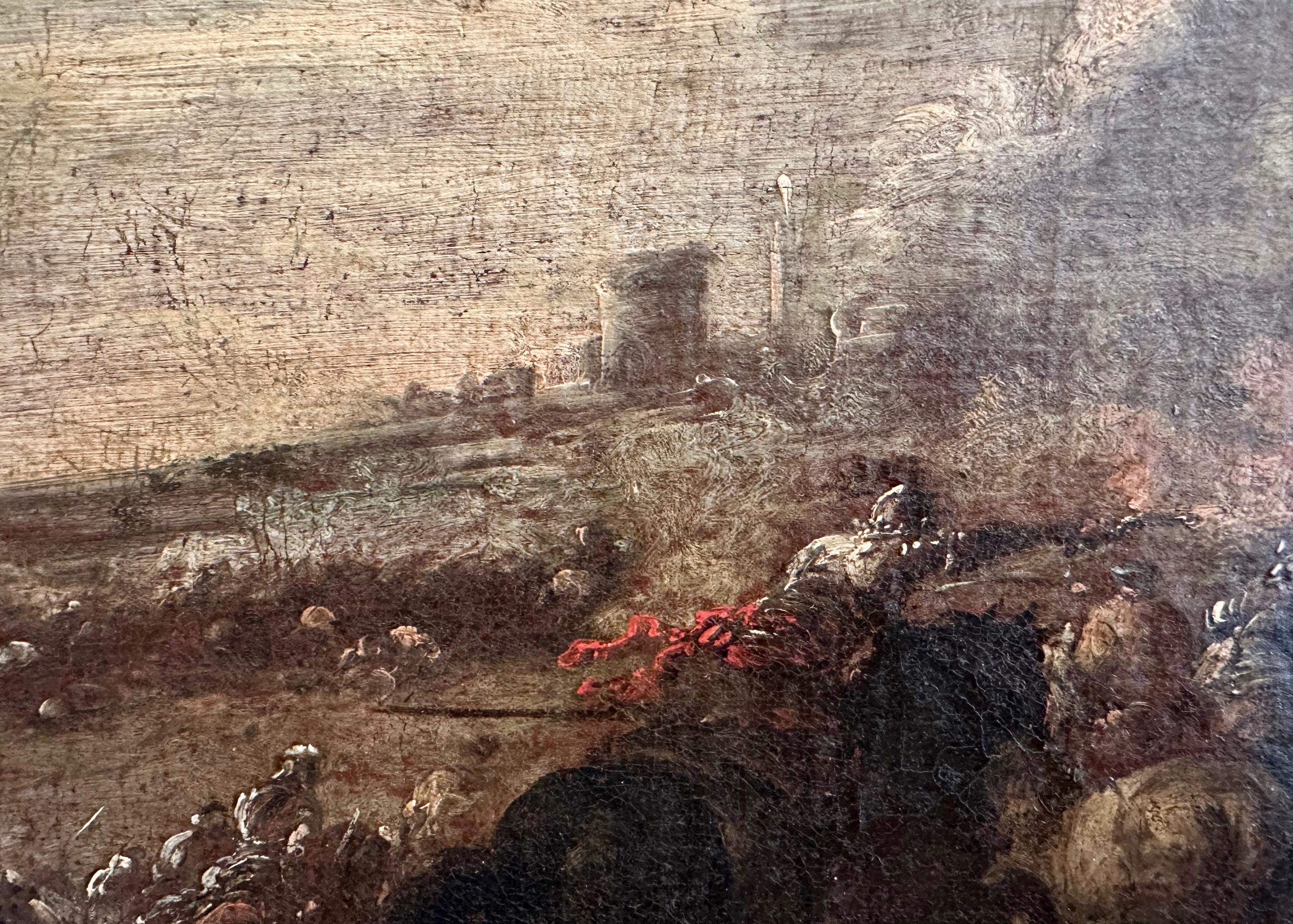 Italiano Francesco o Pietro Graziani Escena de batalla napolitana, Siglos XVII-XVIII Lienzo en venta