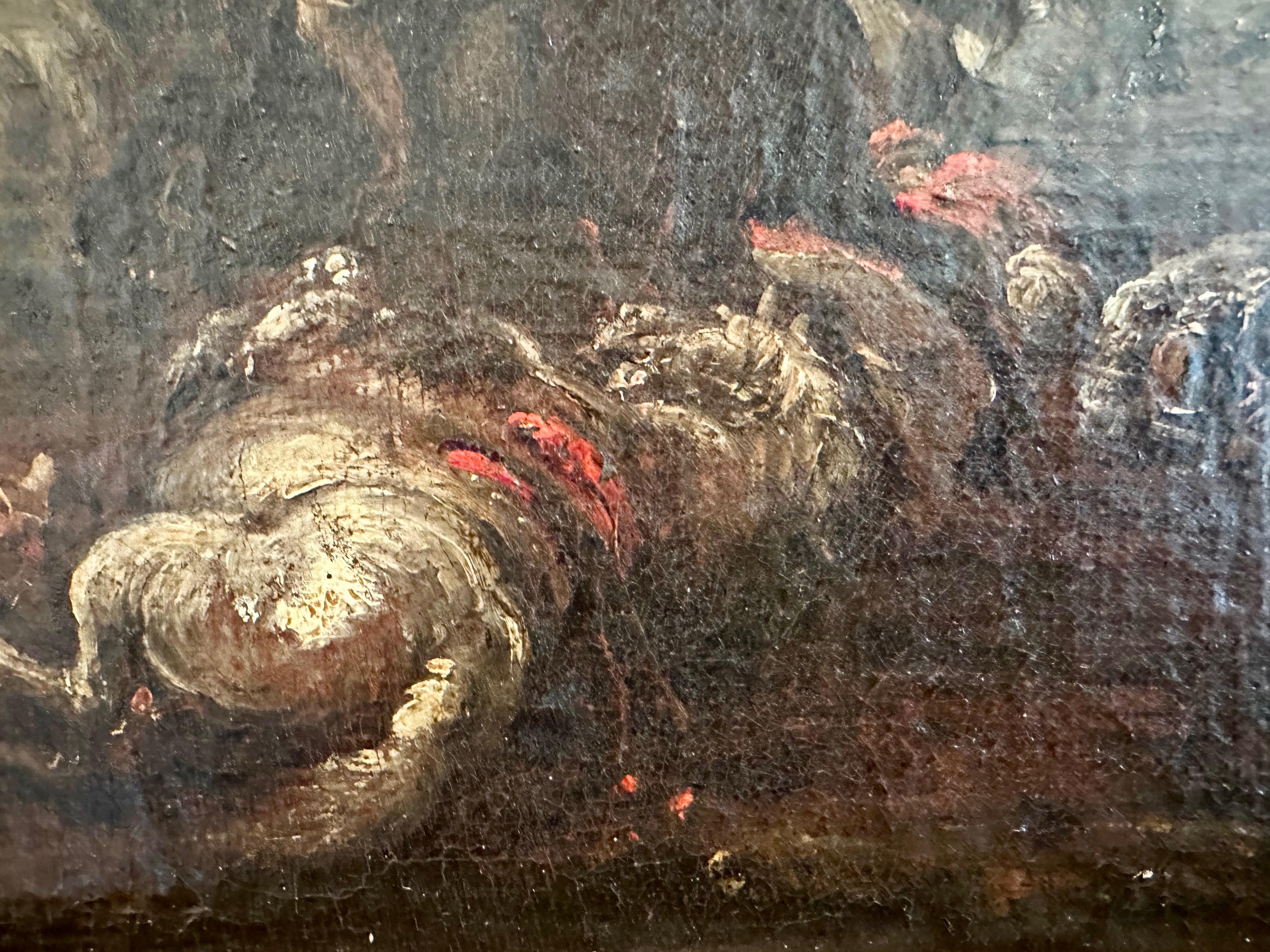 Italiano Francesco o Pietro Graziani Escena de batalla napolitana, Siglos XVII-XVIII en venta 1