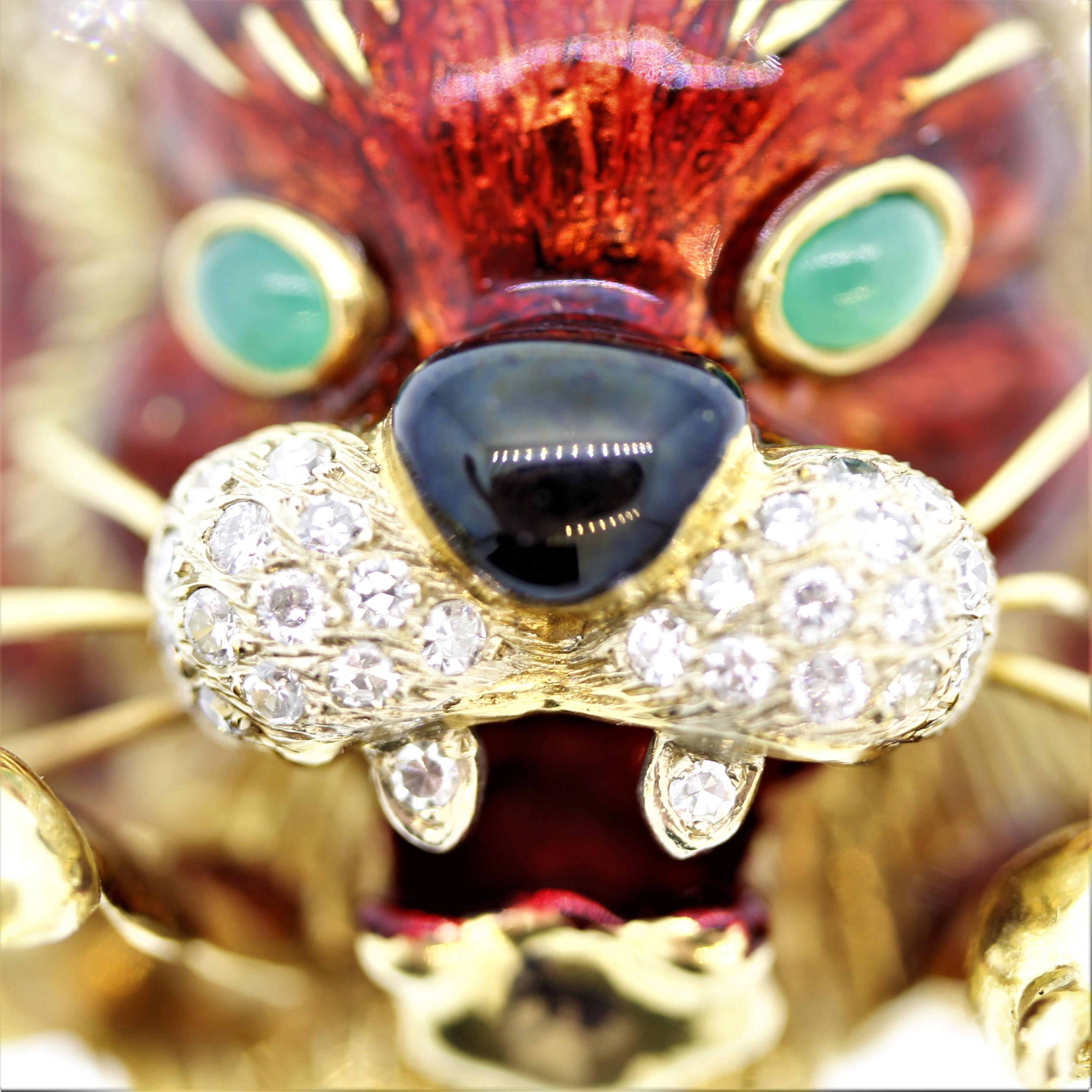 lion with gold teeth
