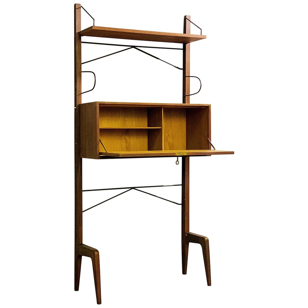 Danish Modern FreeStanding Wall Unit at 1stDibs