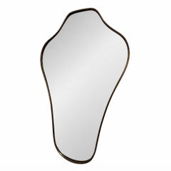 Italian Freeform Brass Wall Mirror