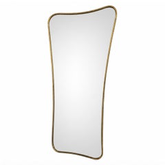 Italian Freeform Brass Wall Mirror