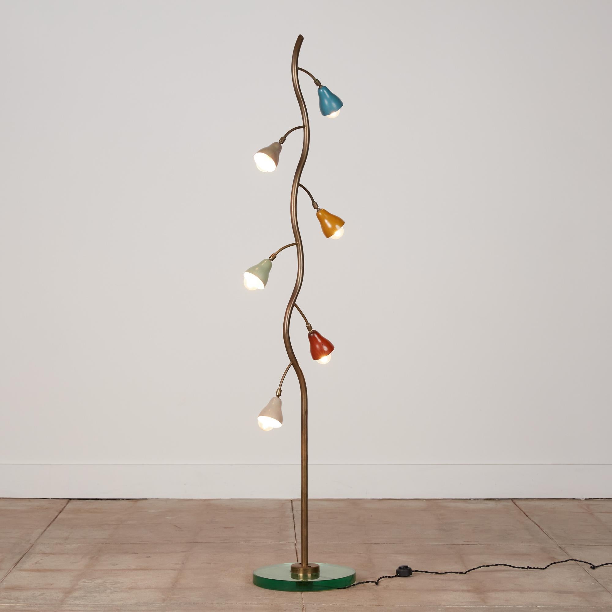 Mid-20th Century Italian Freeform Tulip Shade Floor Lamp