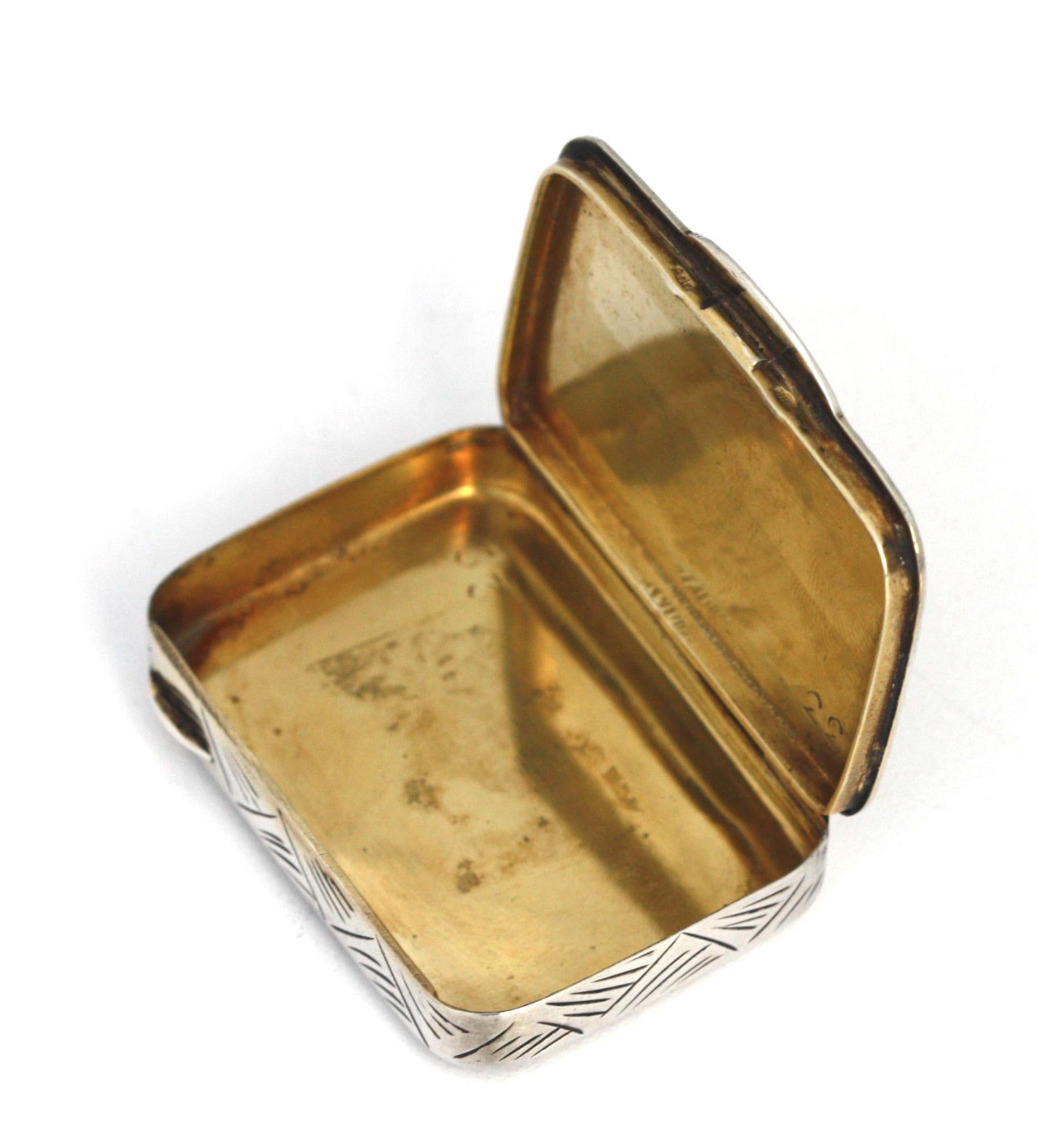 Italian/French Enamel and Silver Snuff Box In Good Condition For Sale In West Palm Beach, FL