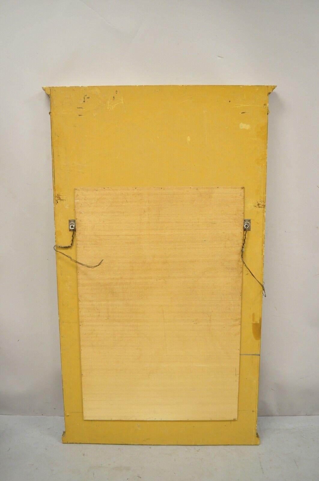 Miroir de salle à console Trumeau en bois doré peint à la main en vente 3
