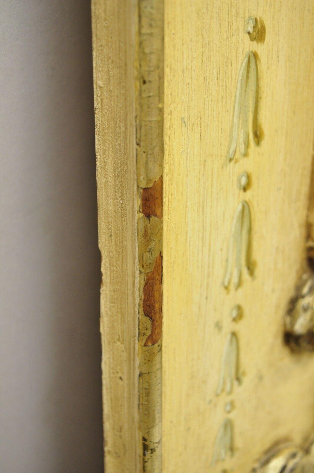 Verre Miroir de salle à console Trumeau en bois doré peint à la main en vente