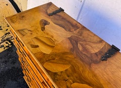 Italian French Style Faux Book Burl Wood Chest / Table / Jewelry Casket