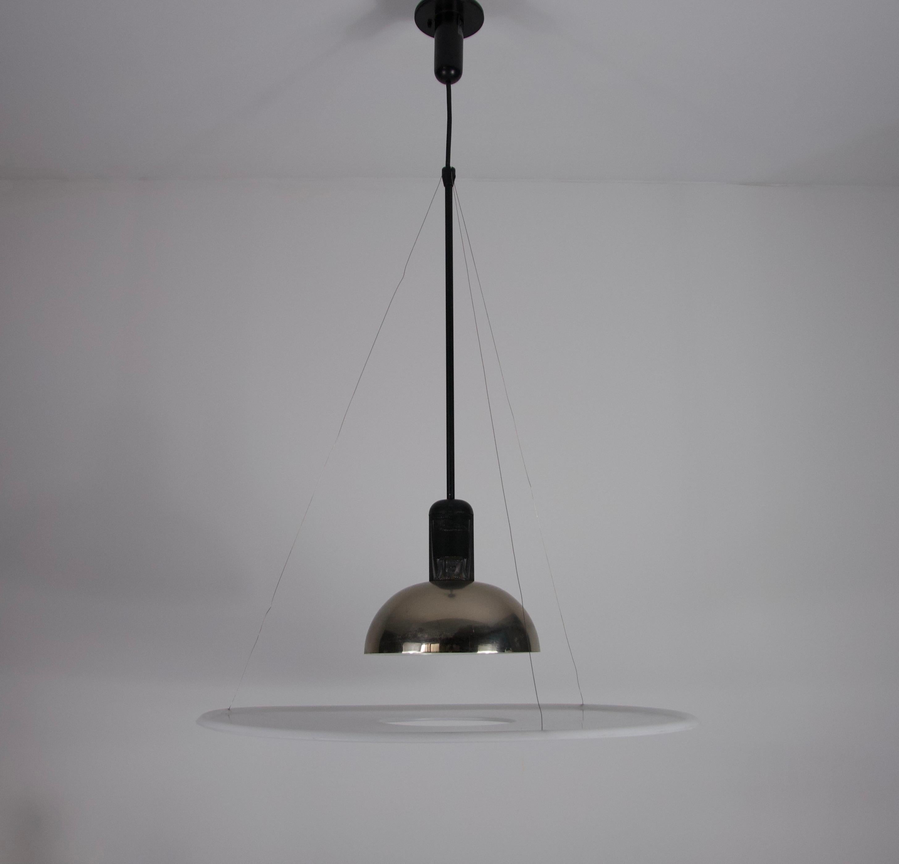 Metal Italian Frisbi 850 Pendant Lamp by Achille Castiglioni for Flos, 1970s For Sale