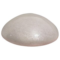 Vintage Italian Frosted Glass Flush Mount or Wall Light, 1960s