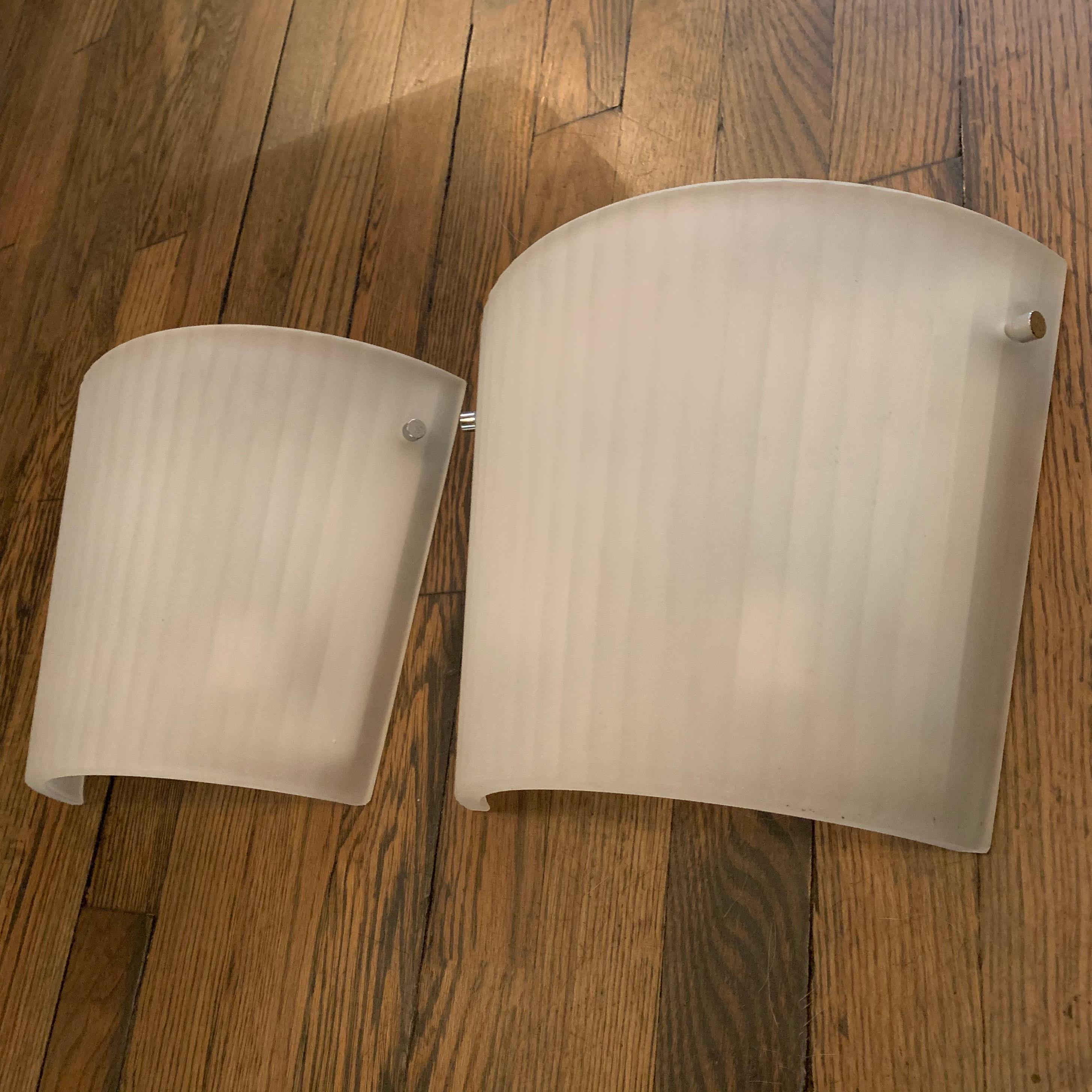 Italian Frosted Glass Wall Sconce Lights by Rodolfo Dordoni for Artemide In Good Condition In Brooklyn, NY