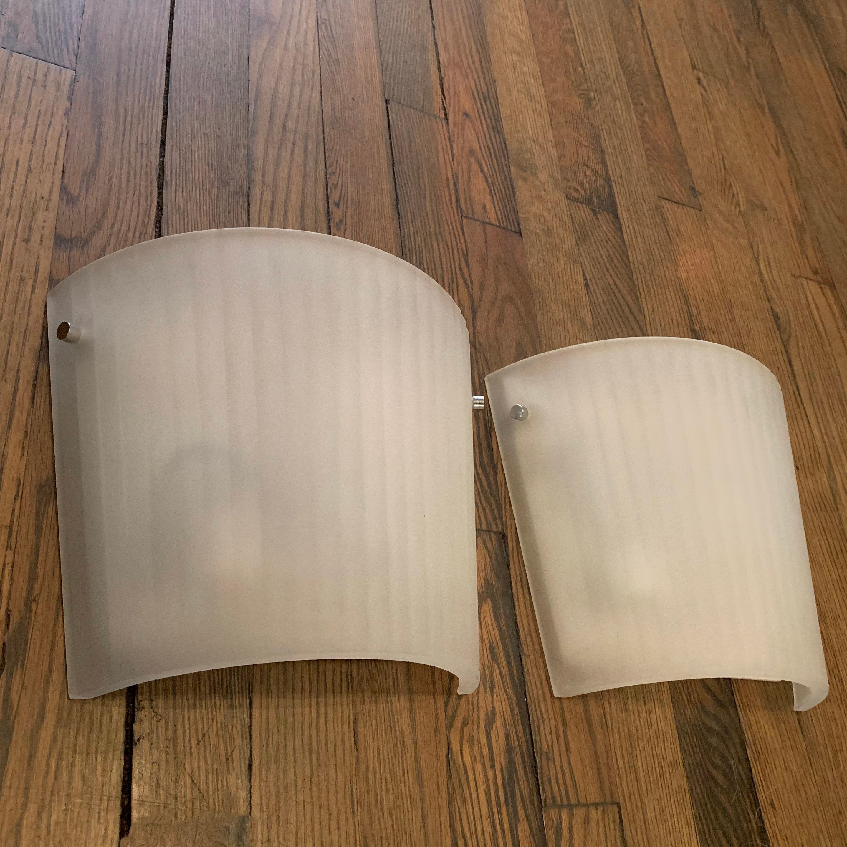 20th Century Italian Frosted Glass Wall Sconce Lights by Rodolfo Dordoni for Artemide