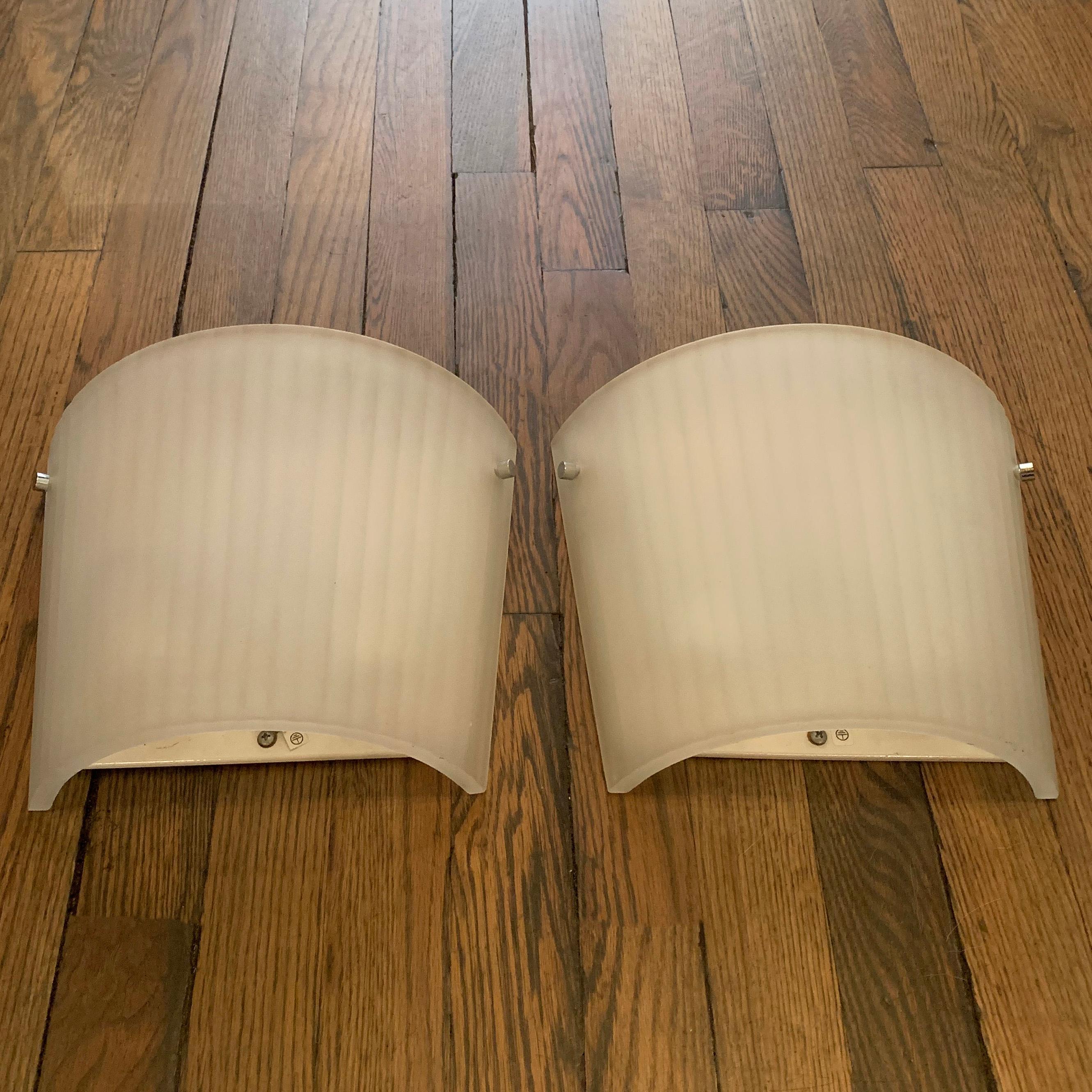 Italian Frosted Glass Wall Sconce Lights by Rodolfo Dordoni for Artemide 1