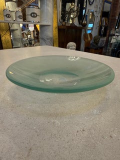 Italian Frosted Murano Glass Centerpiece Bowl, 1970s