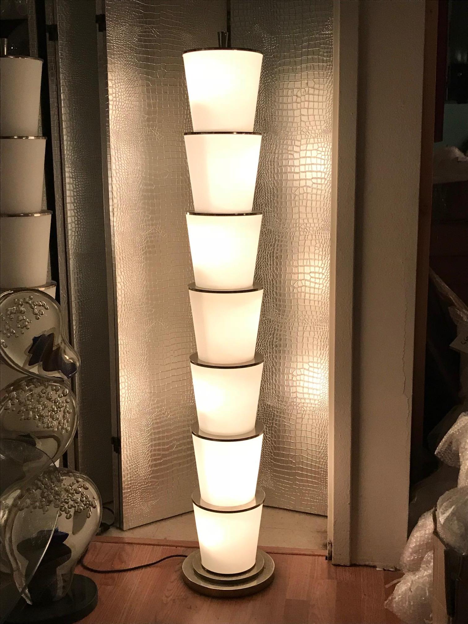 Contemporary Frosted Glass Shades Floor Lamp FINAL CLEARANCE SALE