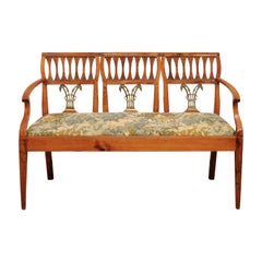 Italian Fruitwood Neoclassical Settee, circa 1800
